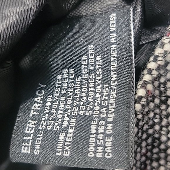 Ellen Tracy Gorgeous Size 10, Tweed Wool Blend Toggle Close Coat Gray, Exc. Cond - Picture 11 of 11